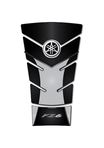 Yamaha Fz6 Black-Gray Tank Pad