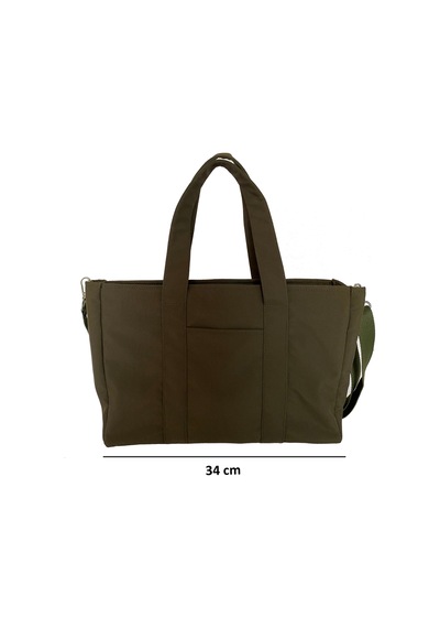 Tuttobene Idıly Haki Tote Bag Omuz Çantası Laptop Kitap Evrak Taşınabilir Tb005