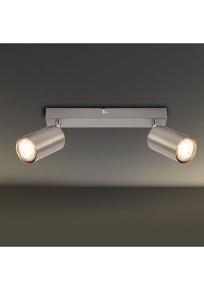 Rsylight Retro Metal İnox 2 Li 180 Derece Hareketli Led Spot Avize Beyaz Ampullü-rys90190101076 Siyah