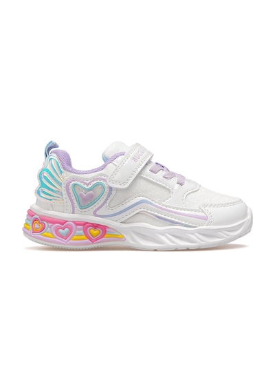 BUCKHEAD Berry Kız Çocuk Hafif Işıklı Sneaker Spor Ayakkabı 25k Buck3046 Beyaz Beyaz
