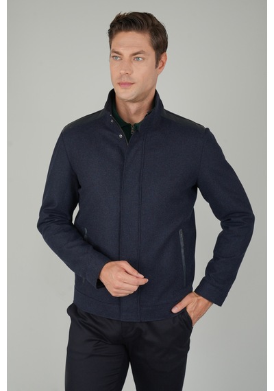Bisse Erkek Lacivert Kaşe Flanel Mont Mn25k25203 D39 Lacivert