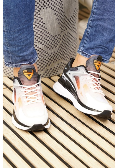 Günlük Erkek Sneaker Fileli Bağcıklı Kalın Tabanlı Rahat Spor Ayakkabı 4267 Siyah-beyaz-oranj Günlük Erkek Sneaker Fileli Bağcıklı Kalın Tabanlı Rahat Spor Ayakkabı 4267 Siyah-beyaz-oranj