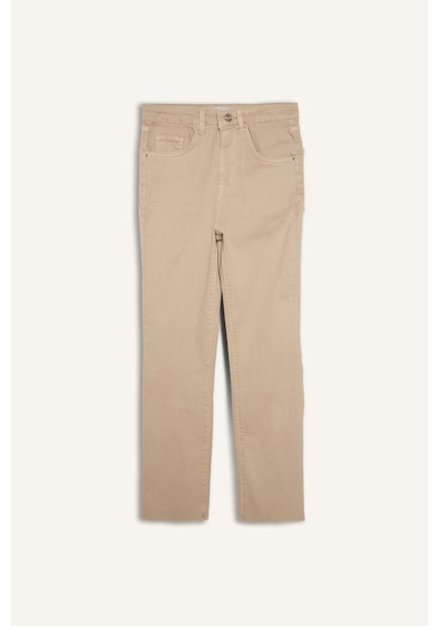 Defacto Crop Flare Fıt Yüksek Bel Bilek Boy Jean Pantolon E8017ax26smbg737 Bej-bg737