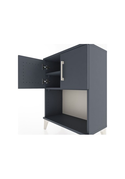 Arges Komodin 2 Raflı 2 Çekmeceli 2 Kapaklı 60x30x80 Antrasit... Antrasit