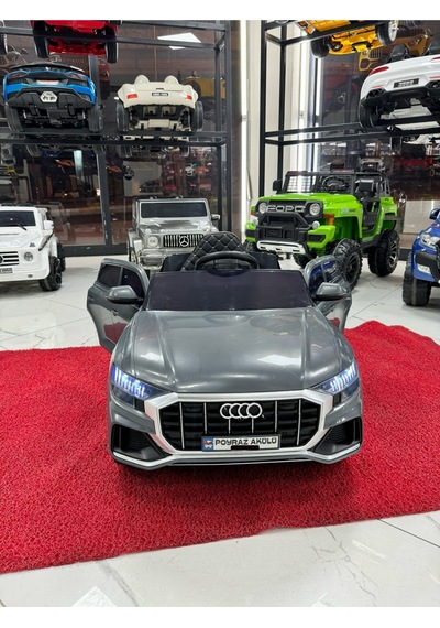 Poyraz Akülü Tabletli Audi Q5 Akülü Araba 12v 0-6 Yaş Özelplaka Gri