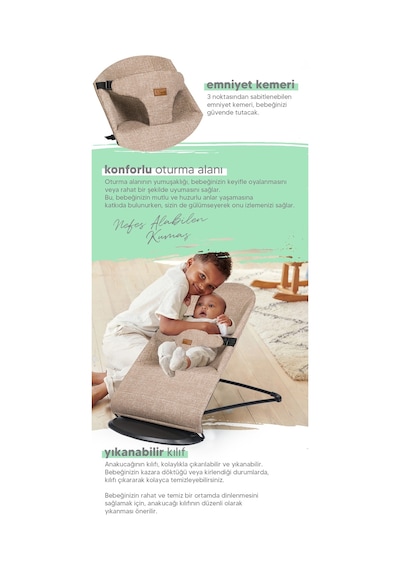Baby Home 370 Balance Üç Kademeli Kolay Taşınabilir Sallanan Ana Kucağı