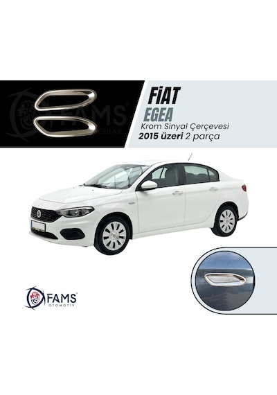 Fiat Egea Krom Sinyal Çerçevesi 2 Prç 2015 Üzeri Paslanmaz Çelik