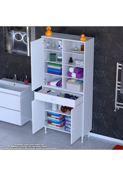 Eliusta Funci Beyaz Renk G:80 Cm Banyo Dolabı 3 Kapaklı 7 Raflı Dolap 80x173x32,5 Cm Boyutlarında Dolap Beyaz Eliusta Funci Beyaz Renk G:80 Cm Banyo Dolabı 3 Kapaklı 7 Raflı Dolap 80x173x32,5 Cm Boyutlarında Dolap Beyaz