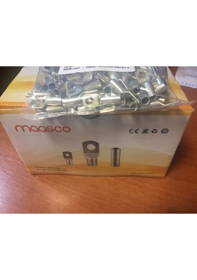 100/200/300/400 Adet Maasco Sıkmalı Kablo Pabucu Skp- 25 Mm