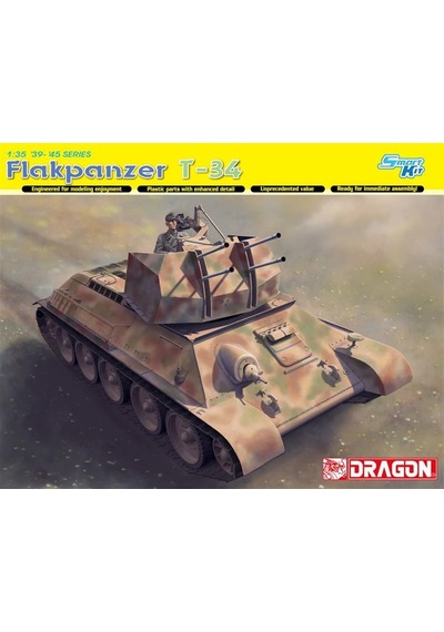 Dragon 6599 1/35 Ölçek, Flakpanzer T-34r Uçaksavar Plastik Model Kiti-49912