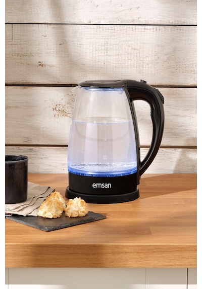 Emsan Speedy 1.8 LT Cam Gövdeli Işıklı Su Isıtıcı Kettle