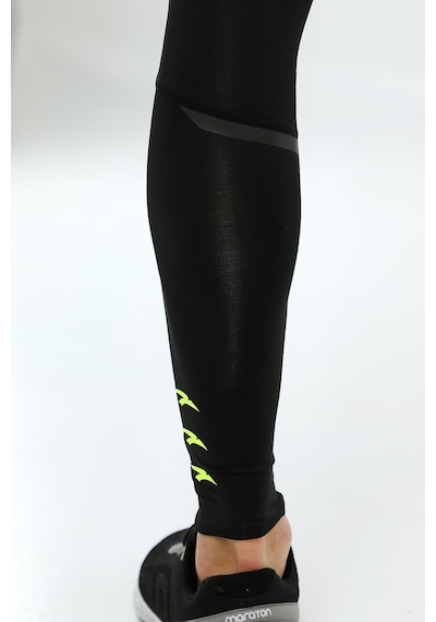 Maraton Sportswear Slimfit Erkek Basic Siyah-neonsarı Tayt 20100-siyah-neonsarı