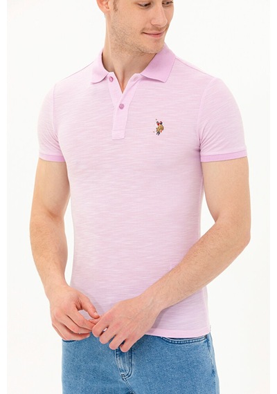 U.S. Polo Assn. Erkek Polo Yaka T-shirt 50263371-vr211 Pembe