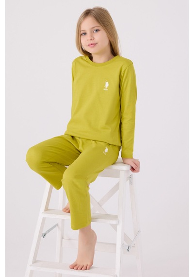 U.s. Polo Assn Kız Çocuk Yeşil Pijama Takımı Us1668-c-v1 Yeşil