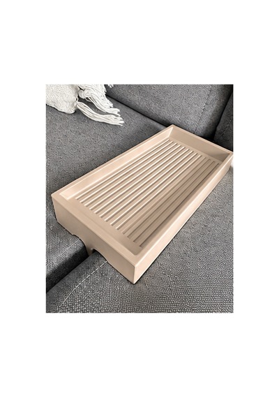 Koltuk Arası Tepsi Organizer Kumanda Standi 25x14 Cm Krem Krem
