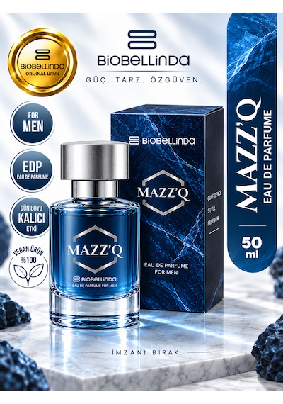 Mazz Q Blue Erkek Parfüm Eau De Parfum Çekici Koku 50 Ml Aromatik