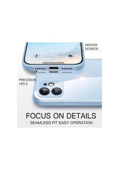 Apple Uyumlu iPhone 13 Pro Max Parlak Cam Kamera Korumalı Telefon Kılıfı