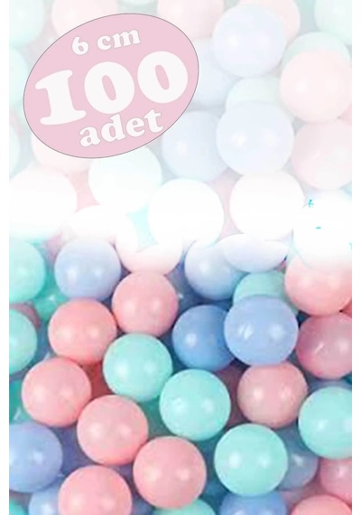 Filede Oyun Havuz Topları Lüx Renk Pastel 6 CM 100'lü