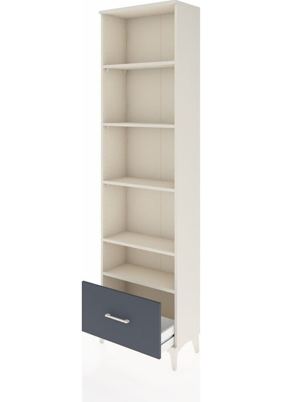 Arges Dolap 5 Raflı Tek Çekmeceli 60x30x221 Aytaşı-antrasit Aytaşı