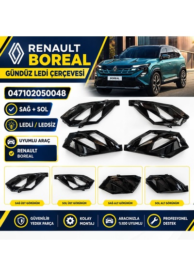 Renault Boreal Gündüz Ledi Cerçevesi Ledli Ve Ledsiz Sag Sol Adet  -