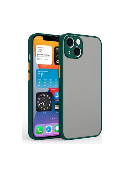 Apple Uyumlu  iPhone 13 Kilif Lens Korumali Mat Silikon Kapak 523932281