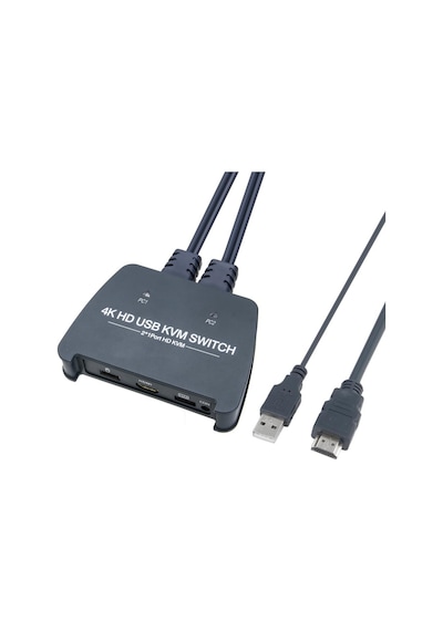 Vcom Dd221 4K 2 Port Hdmi 1.4V 4K@30Hz Plastik Kasa Kvm Switch