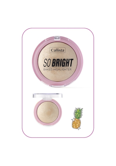 Callista So Bright Baked Highlighter Işıltılı Fırınlanmış Toz Aydınlatıcı - 01 Snowy Light