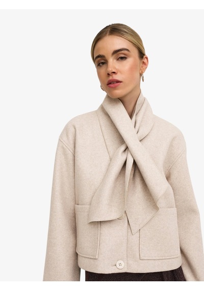 Only Onlcarrıe Scarf Jacket Otw Kadın Beyaz Ceket - 15382557