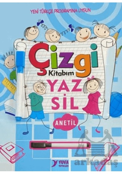 Çizgi Kitabım Yaz Sil Yazı Defteri Anetil Yuva Yayınları Ciltli