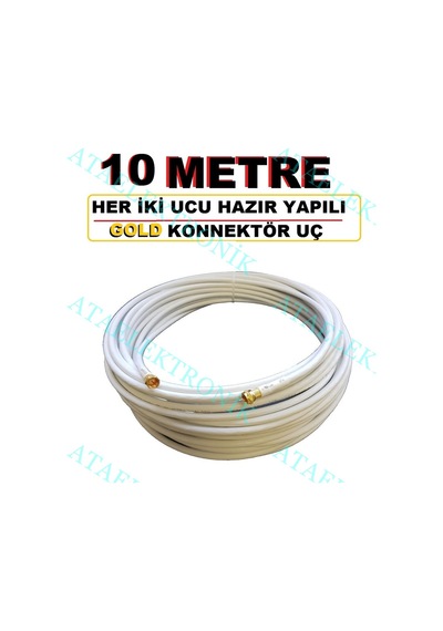 10 Metre Hd 3D 4K Çanak Anten Uydu Kablo - Yerli