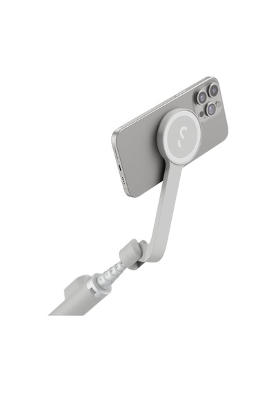 Snapstand Selfie Manyetik Selfie Çubuğu Ve Tripod Kompakt, Katlanabilir Ve Uzatılabilir, Eğim Kafası Ve Manyetik Bluetooth Uzaktan Kumandalı Taş Rengi