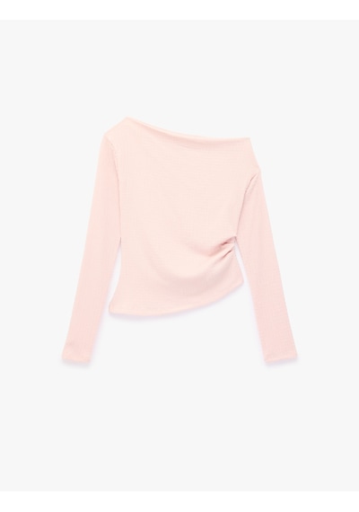 Koton Bürümcük Kumaş Asimetrik Kesim Uzun Kollu Büzgülü Kayık Yaka Bluz Pembe 7wal60013ık Gül Koton Bürümcük Kumaş Asimetrik Kesim Uzun Kollu Büzgülü Kayık Yaka Bluz Pembe 7wal60013ık Gül