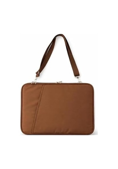 13" - 14'' - 15'' İnç Uyumlu Kahverengi Notebook Laptop Çantası Omuz Askılı Su Geçirmez Kumaş