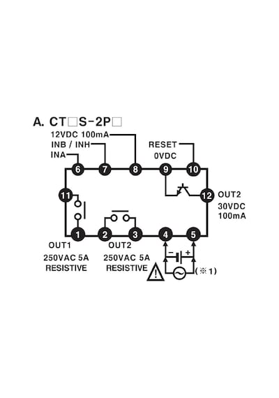 Autonics Ct6s-2p4 ,48x48mm 110v..220vac Kontak-2a 6-hane Sayıcı/zaman Röle