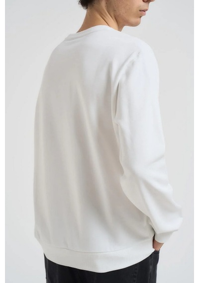 Ea7 7m001191af17787 Logo S Erkek Sweatshirt Beyaz
