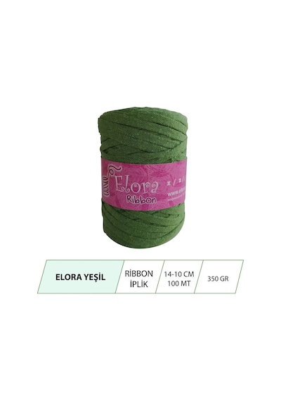 Elora Yeşil Ribbon Örgü Ipi