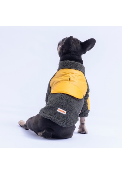 Bergen Outdoor Ceket Kedi Köpek Ceketi Kalın Fermuarlı Kedi Köpek Kıyafeti Kedi Köpek Elbisesi Haki