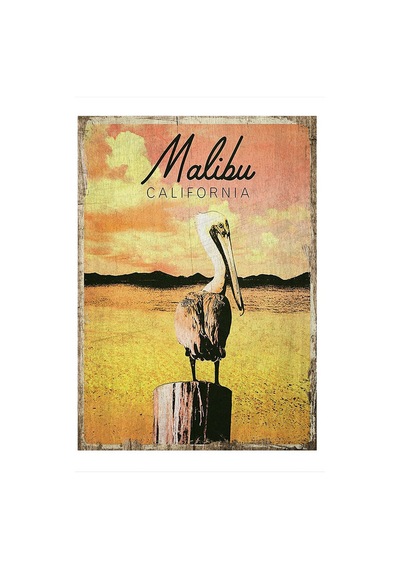 Bedeko Malibu Sahili Modern Ahşap Tablo 35 Cm X 50 Cm