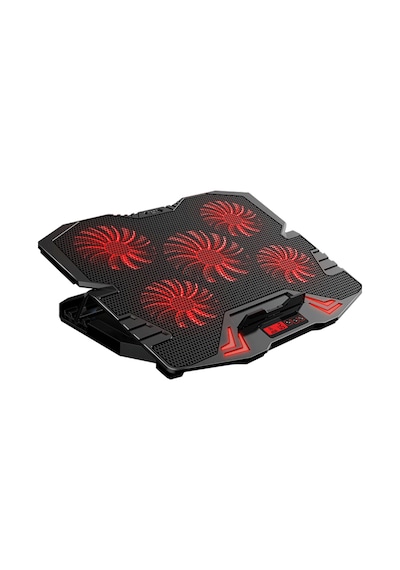 Rampage Mistral S45 12" - 17" Kırmızı Led 5 Fan Yükseklik Ayarlı LCD Laptop Soğutucu Siyah