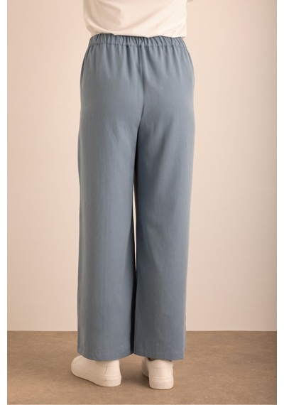 Aker İndigo Beli Lastikli Cotton Pantolon İndigo İndigo