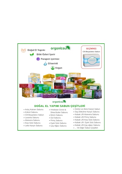 Organicsun Doğal Cilt Beyazlatıcı Sabun 3 x 140 G