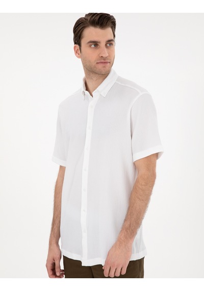 Pierre Cardin Erkek Beyaz Gömlek Kısa Kollu 50307091-vr013 Beyaz