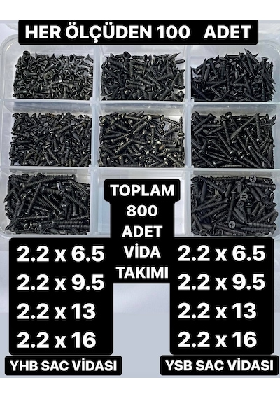 800 Parça Mini Vida 2.2 MM Elektronik Pcb Metal Ağaç Plastik için