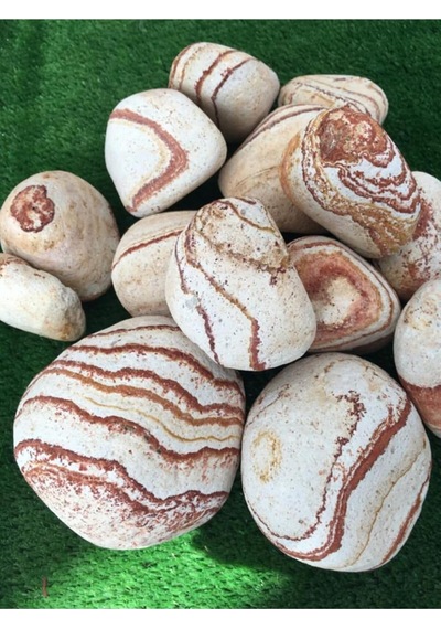 Ekodoğa Dolomit Taş Sarı Çizgili 25 Kg 6-10 Cm Bahçe Süs Taşı