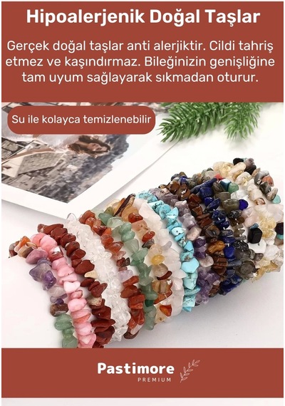 Unisex Doğal Mercan Taşı Bileklik Kırmızı Konsantrasyon Saflık Denge Nazar Çakra Bilekliği Çok Renkli