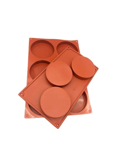 Silikon 10cm X 3lü Yuvarlak Tart&kek Epoksi Için Bardak Altı Kalıbı Kahverengi