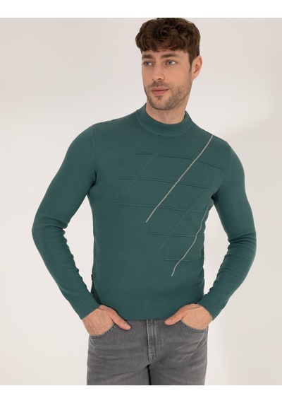 Pierre Cardin Erkek Yeşil Triko Kazak 50258800-vr054 Yeşil