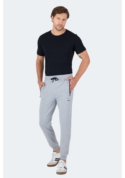 Slazenger Ognen I Erkek Fermuar Cepli Gri Eşofman Altı Gri