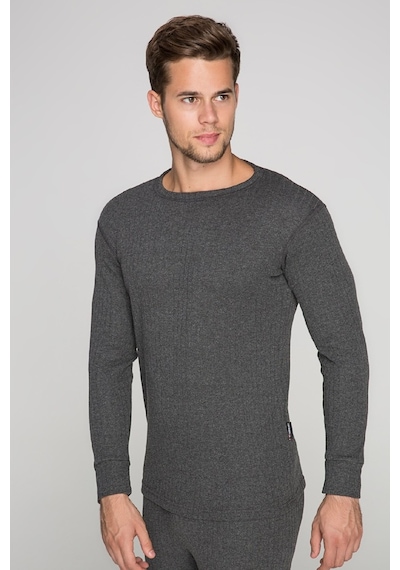 Thermoform Soft Unisex Uzun Kol  Fanila Antrasit Koyu Gri