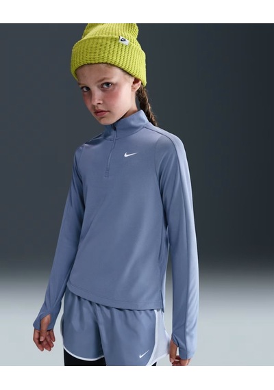 Nike Fd2853-499 Dri-fıt Uzun Kollu Çeyrek Fermuarlı Kız Çocuk Üstü - Lila